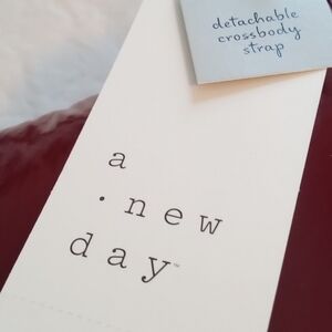 A New Day Red and Gold Crossbody Bag